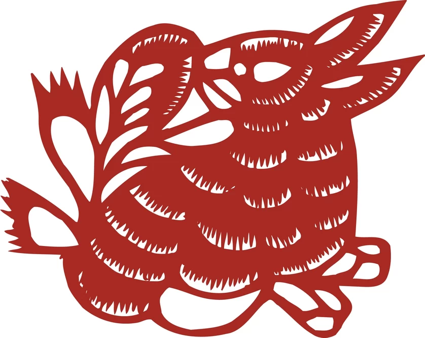 中国风中式传统喜庆民俗人物动物窗花剪纸插画边框AI矢量PNG素材【1359】
